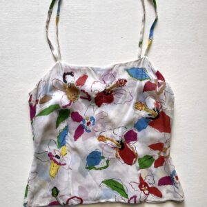 Watercolour floral slip top