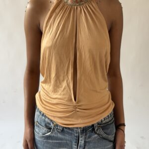 Halter Top with Embroidery
