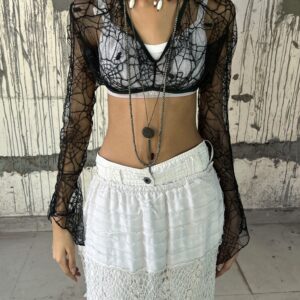 Spider-web Lace Top