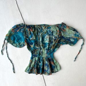Printed Off-shoulder ruffled Blouse