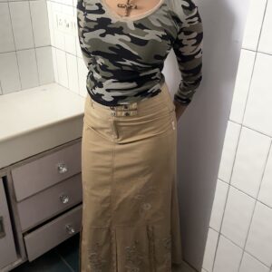 Cargo Skirt with Embroidery