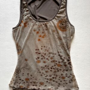 Light brown floral tank top
