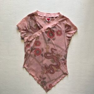 Baby pink asymmetric top