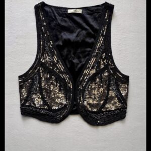 Embroidered Cropped Vest